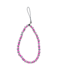 Handmade Pink Beaded Mobile Charm Strap | Cute Phone Hanging Accessory for Smartphones