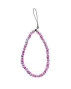 Handmade Pink Beaded Mobile Charm Strap | Cute Phone Hanging Accessory for Smartphones
