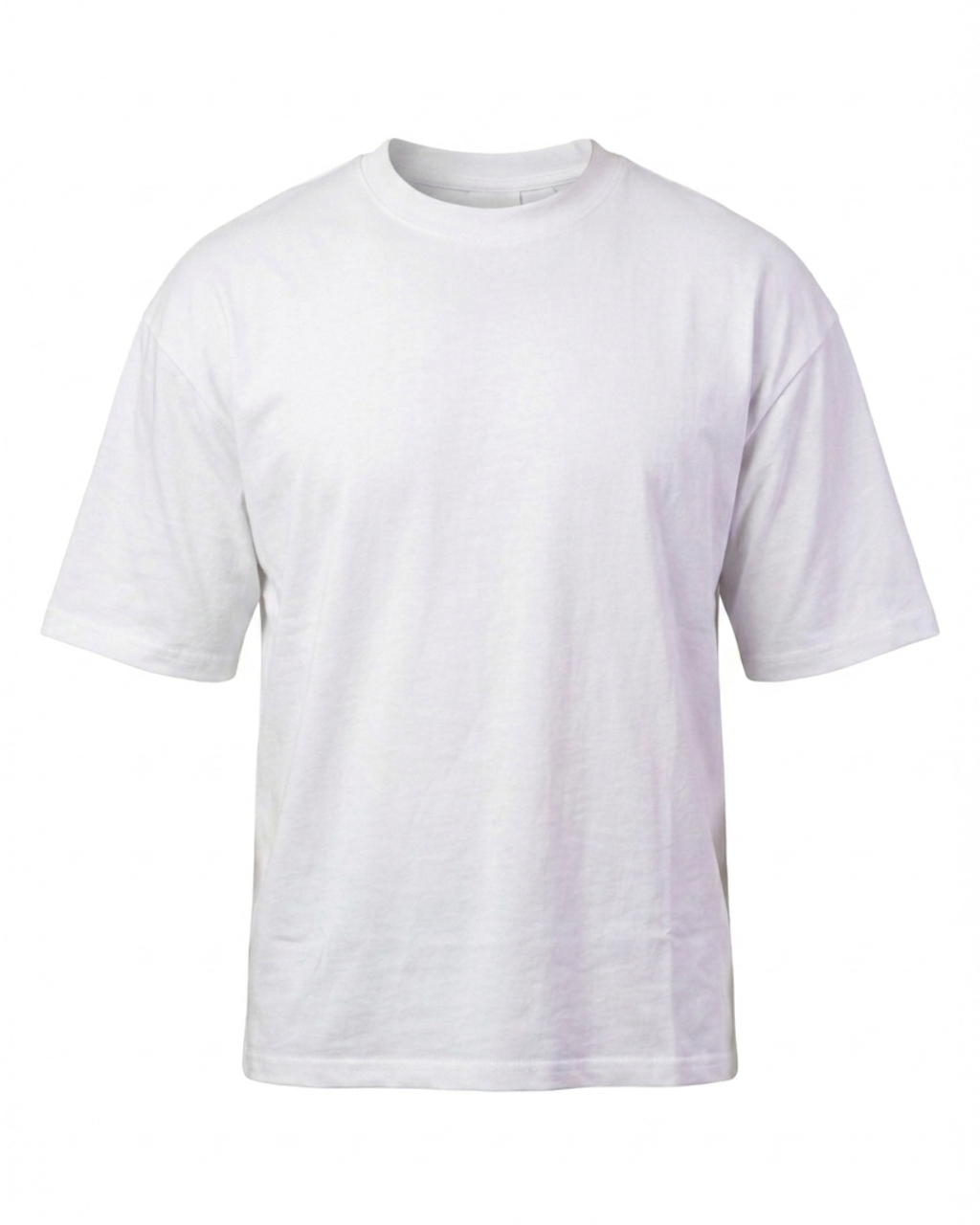 White Oversized Cotton T-Shirt for Men & Women 280GSM | Relaxed Loose Fit Drop Shoulder Half Sleeve Crew Neck Tee | Casual College Wear | Free Size