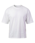 White Oversized Cotton T-Shirt for Men & Women 280GSM | Relaxed Loose Fit Drop Shoulder Half Sleeve Crew Neck Tee | Casual College Wear | Free Size