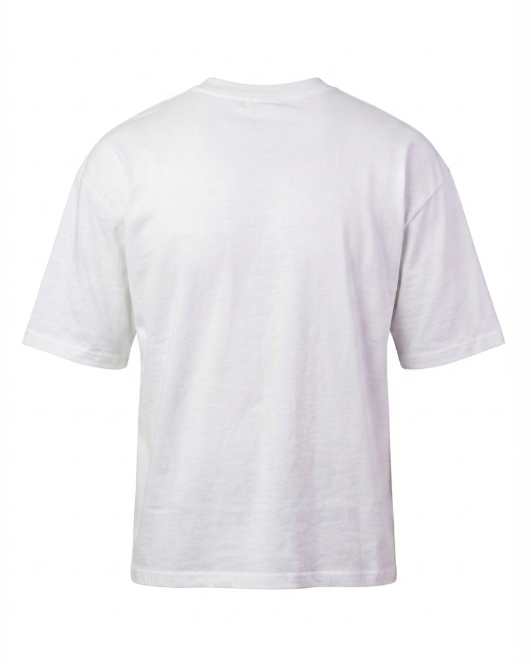 White Oversized Cotton T-Shirt for Men & Women 280GSM | Relaxed Loose Fit Drop Shoulder Half Sleeve Crew Neck Tee | Casual College Wear | Free Size