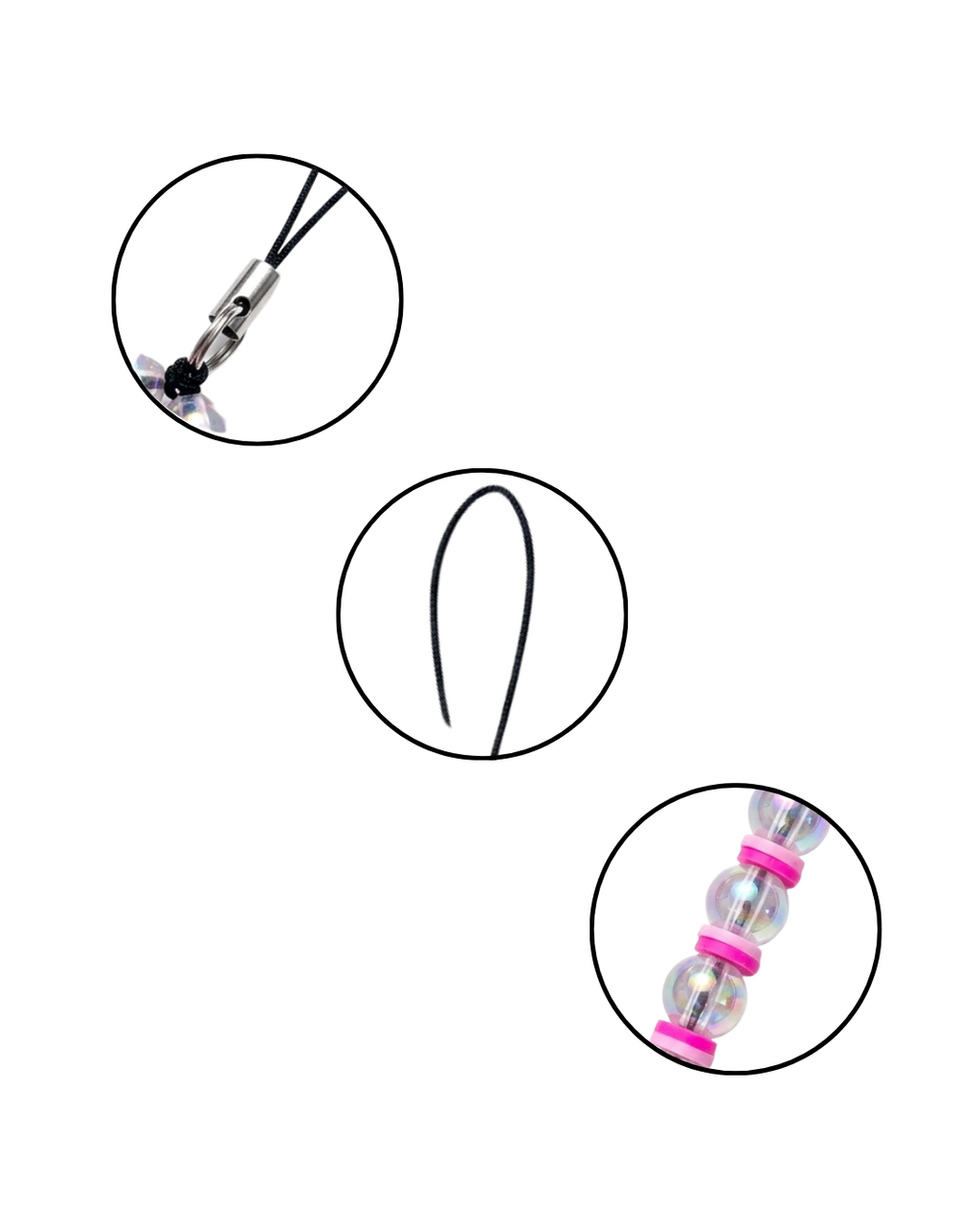 Handmade Pink Beaded Mobile Charm Strap | Cute Phone Hanging Accessory for Smartphones