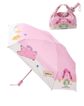 Pink Umbrella Compact Folding with Matching Carry Purse, for Women, Girls and Teens, Rain and Sun Protection