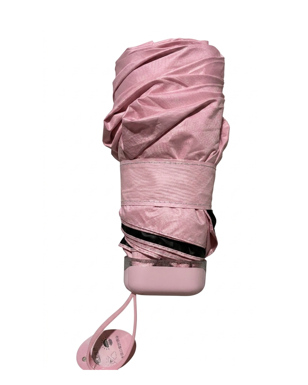 Cute Mini Folding Umbrella with Croc Style Sling Bag Case, Compact 5-Fold Travel Umbrella for Women, Waterproof Lightweight Pocket Umbrella