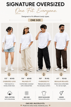 White 100% Cotton Oversized T-Shirt Unisex Drop Shoulder 280 GSM | Premium Heavyweight Cotton | Relaxed Fit | Unisex Streetwear (Copy)