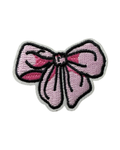 Cute Pink Ribbon Bow Premium Embroidered Iron-On Patch for Clothes, Bags, Jackets, Jeans & Caps | Cute Cartoon, Animal & Aesthetic Badge | DIY Fabric Repair & Decoration