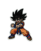 Goku Premium Embroidered Iron-On Patch for Clothes, Bags, Jackets, Jeans & Caps | Cute Cartoon, Animal & Aesthetic Badge | DIY Fabric Repair & Decoration