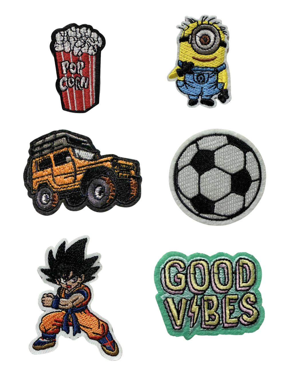 Pack of 6 - Premium Embroidered Iron-On Patch for Clothes, Bags, Jackets, Jeans & Caps | Cute Cartoon, Animal & Aesthetic Badge | DIY Fabric Repair & Decoration