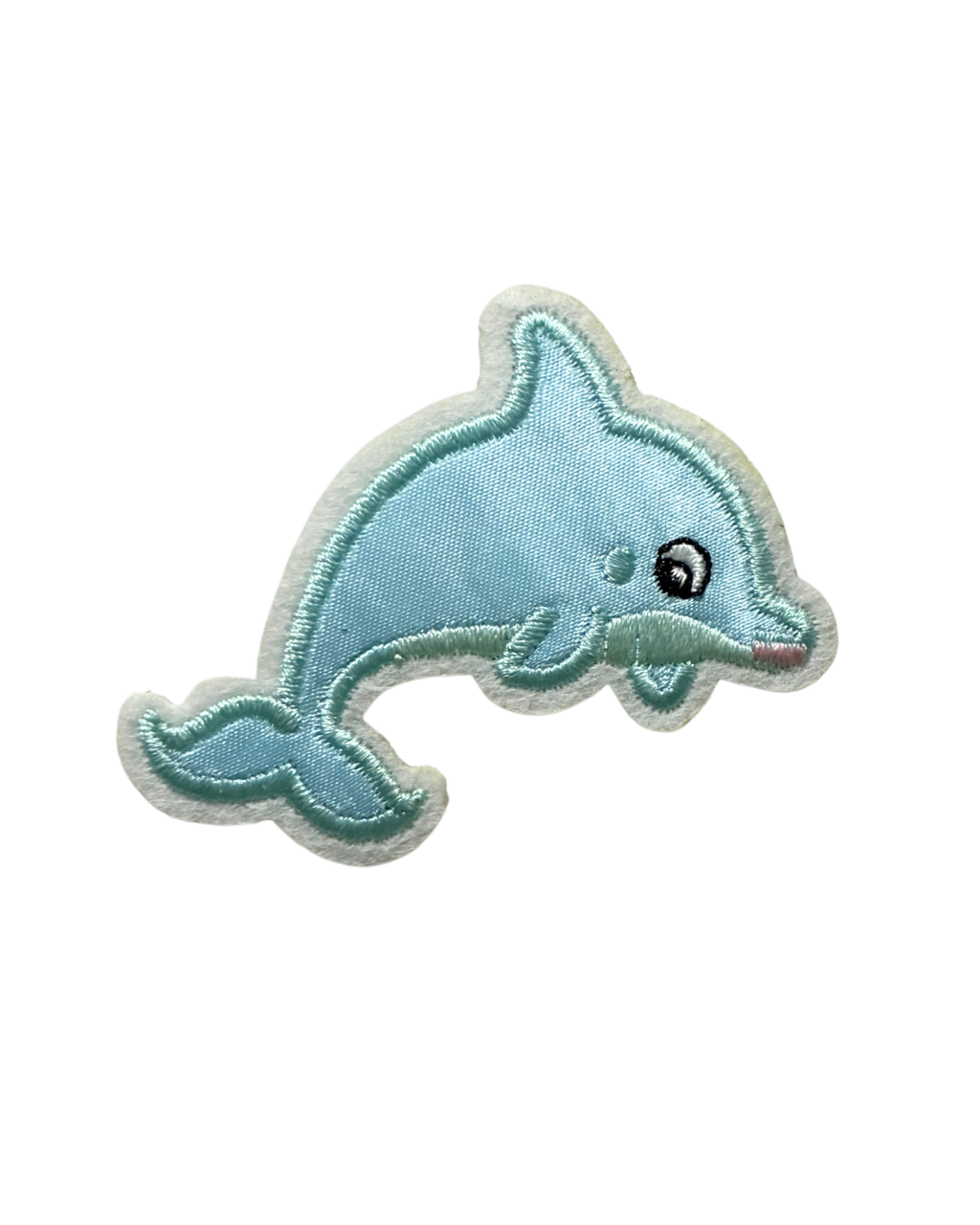 Cute Dolphin-Premium Embroidered Iron-On Patch for Clothes, Bags, Jackets, Jeans & Caps | Cute Cartoon, Animal & Aesthetic Badge | DIY Fabric Repair & Decoration