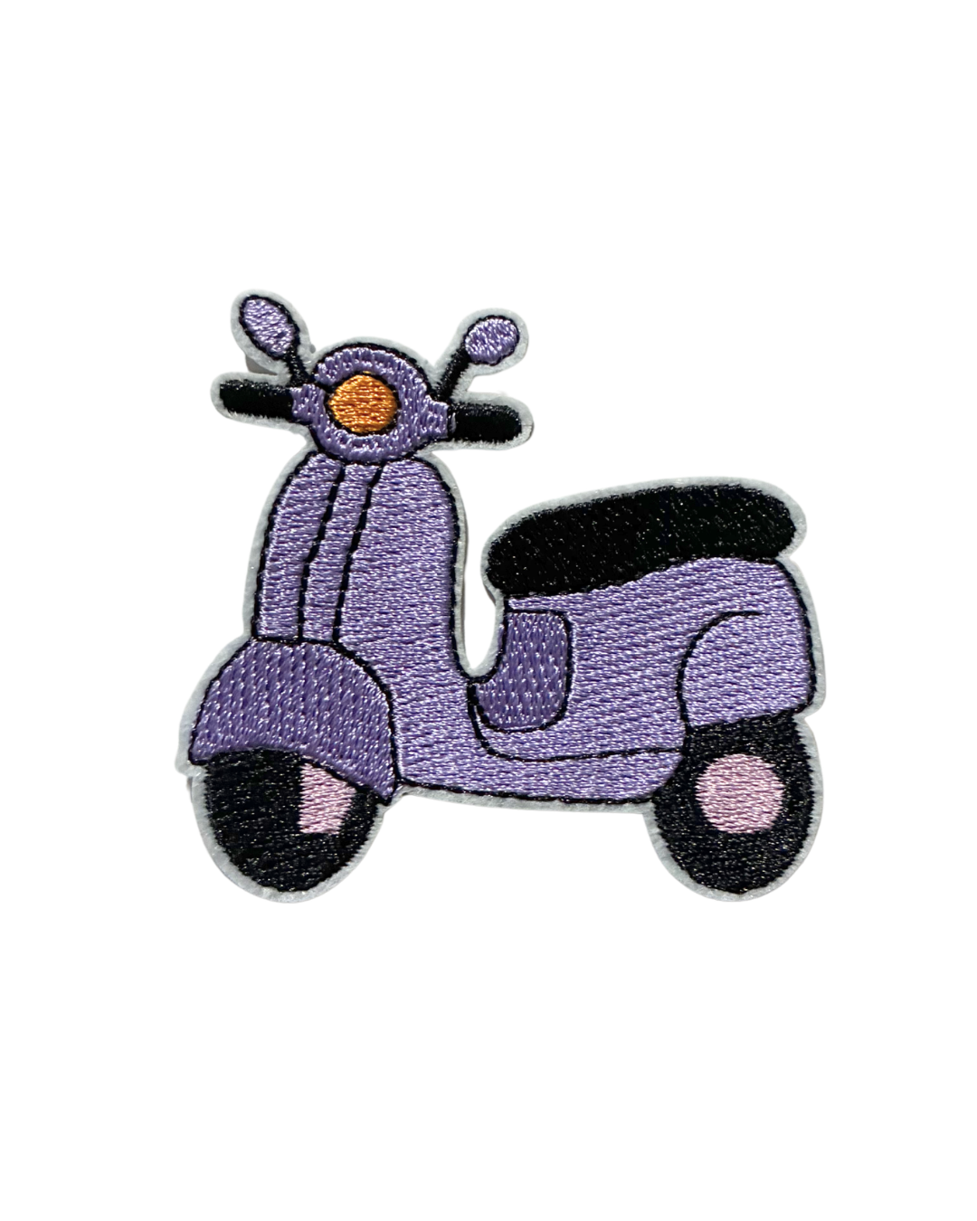 Purple Retro Scooter-Premium Embroidered Iron-On Patch for Clothes, Bags, Jackets, Jeans & Caps | Cute Cartoon, Animal & Aesthetic Badge | DIY Fabric Repair & Decoration