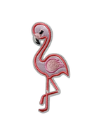 Pink Flamingo-Premium Embroidered Iron-On Patch for Clothes, Bags, Jackets, Jeans & Caps | Cute Cartoon, Animal & Aesthetic Badge | DIY Fabric Repair & Decoration