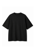 Black 100% Cotton Oversized T-Shirt Unisex Drop Shoulder 280 GSM | Premium Heavyweight Cotton | Relaxed Fit | Unisex Streetwear