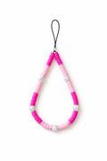 Pink Ombre Beaded Phone Charm with Pearl | Cute Aesthetic Mobile Strap