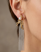 Gold Square Stone Hoop Earrings for Women | Crystal Studded Huggie Hoops | Premium Geometric Earrings