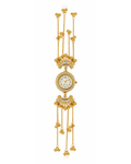 Kashimiri Ghunroo Watch for Women, Gold Bracelet Watch, Crystal Quartz Analog Wrist Watch with Pearl & Traditional Ghunroo Charms, Party & Wedding Gift