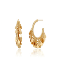 Premium Gold Plated Hoop Earrings for Women | Tassel Fringe Dangle Earrings with Layered Drops | Traditional Earrings for women
